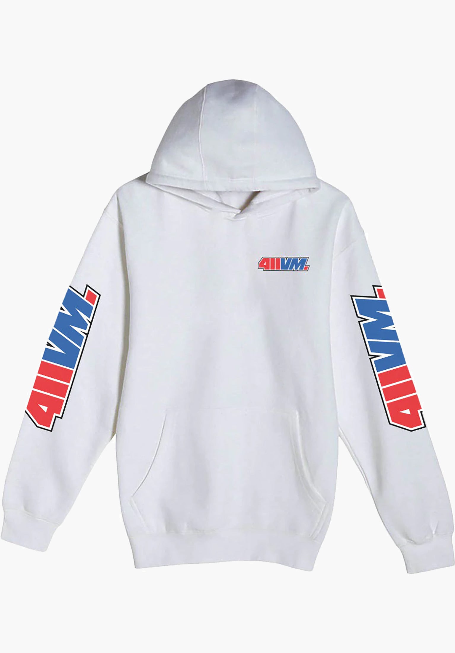 411VM Logo (Red/Blue) 411 Hoodie in white for Men