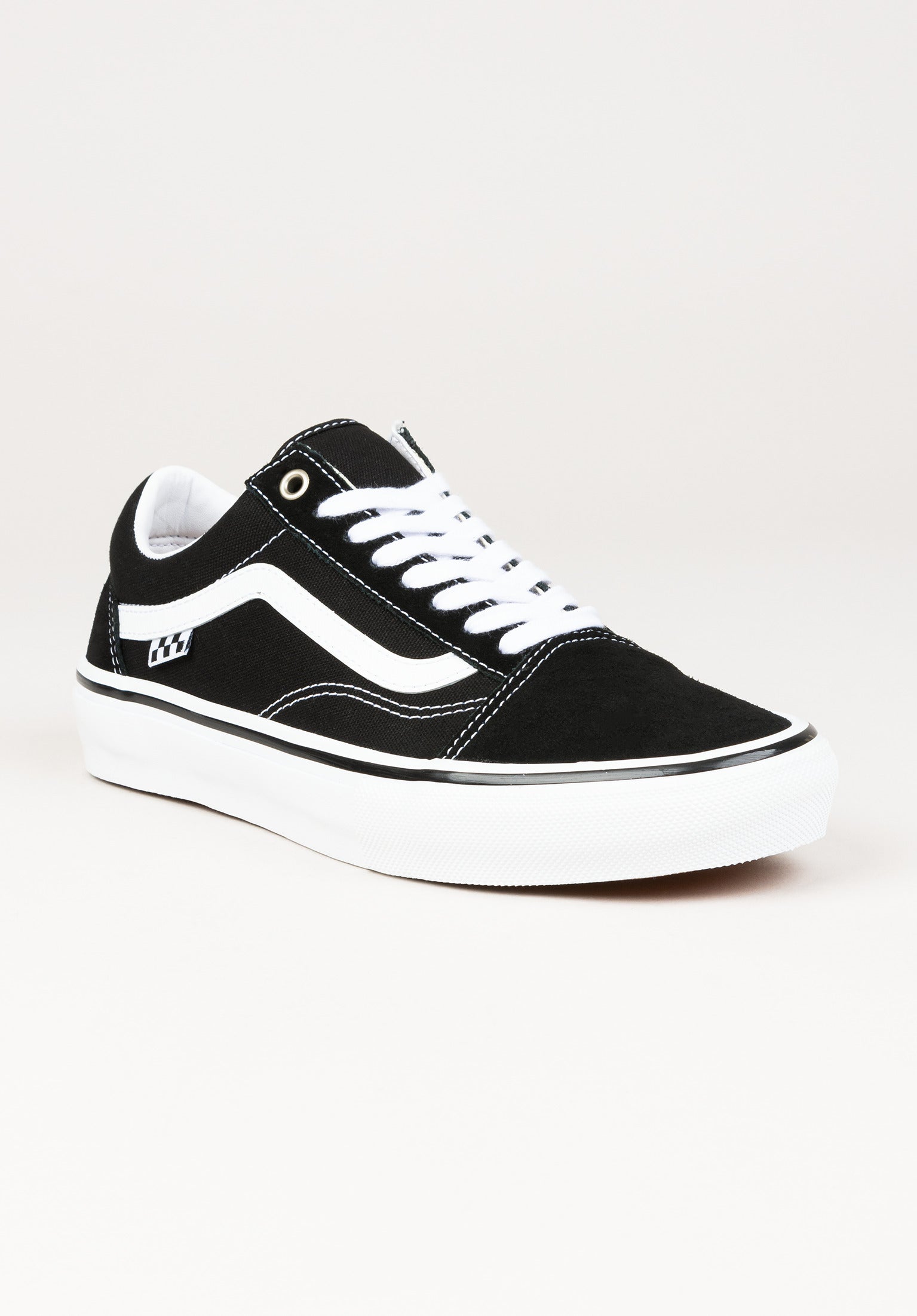 Skate Old Skool Vans Mens Shoes in black white for c