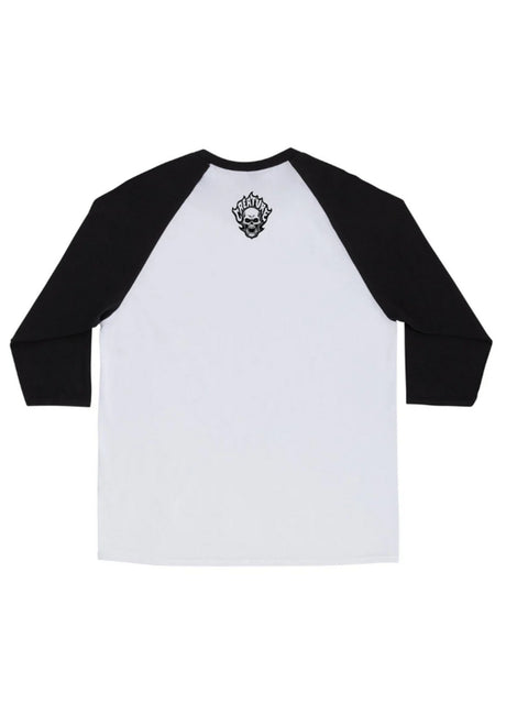 Listen To 3/4 Raglan Midweight white-black Rueckenansicht