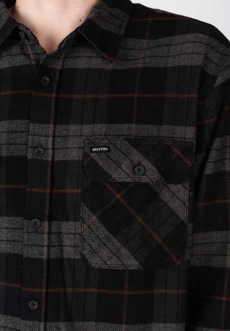 Bowery Flannel black-charcoal Rueckenansicht