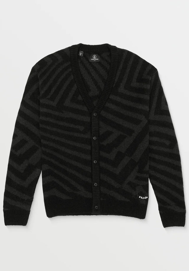 Driftop Cardigan black Vorderansicht