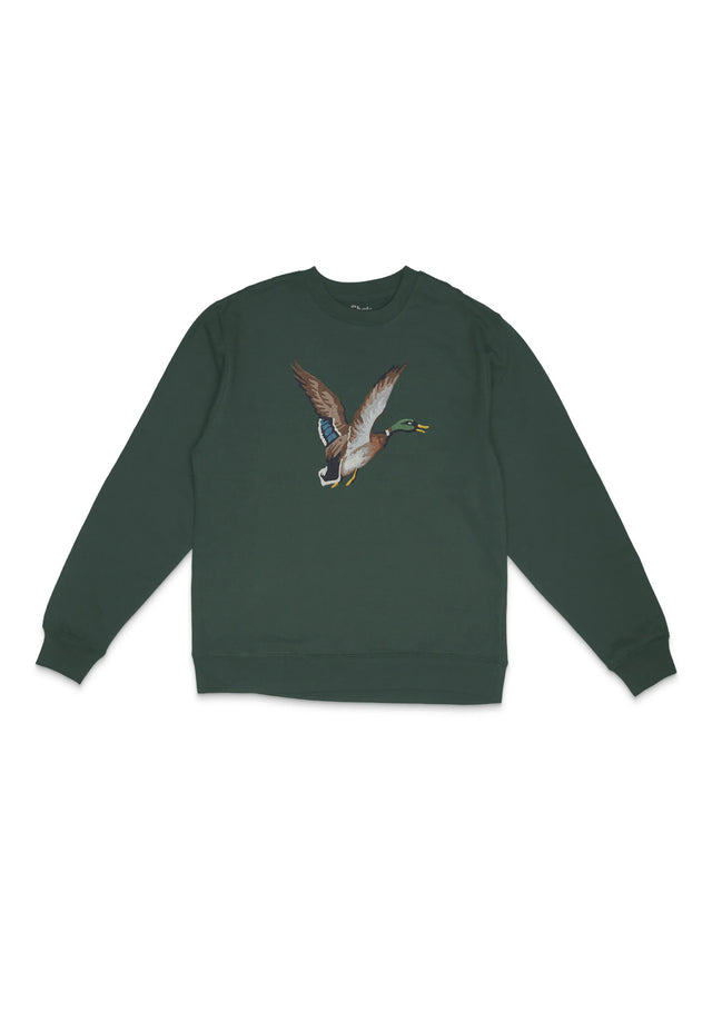 Duck Crewneck forestgreen Vorderansicht