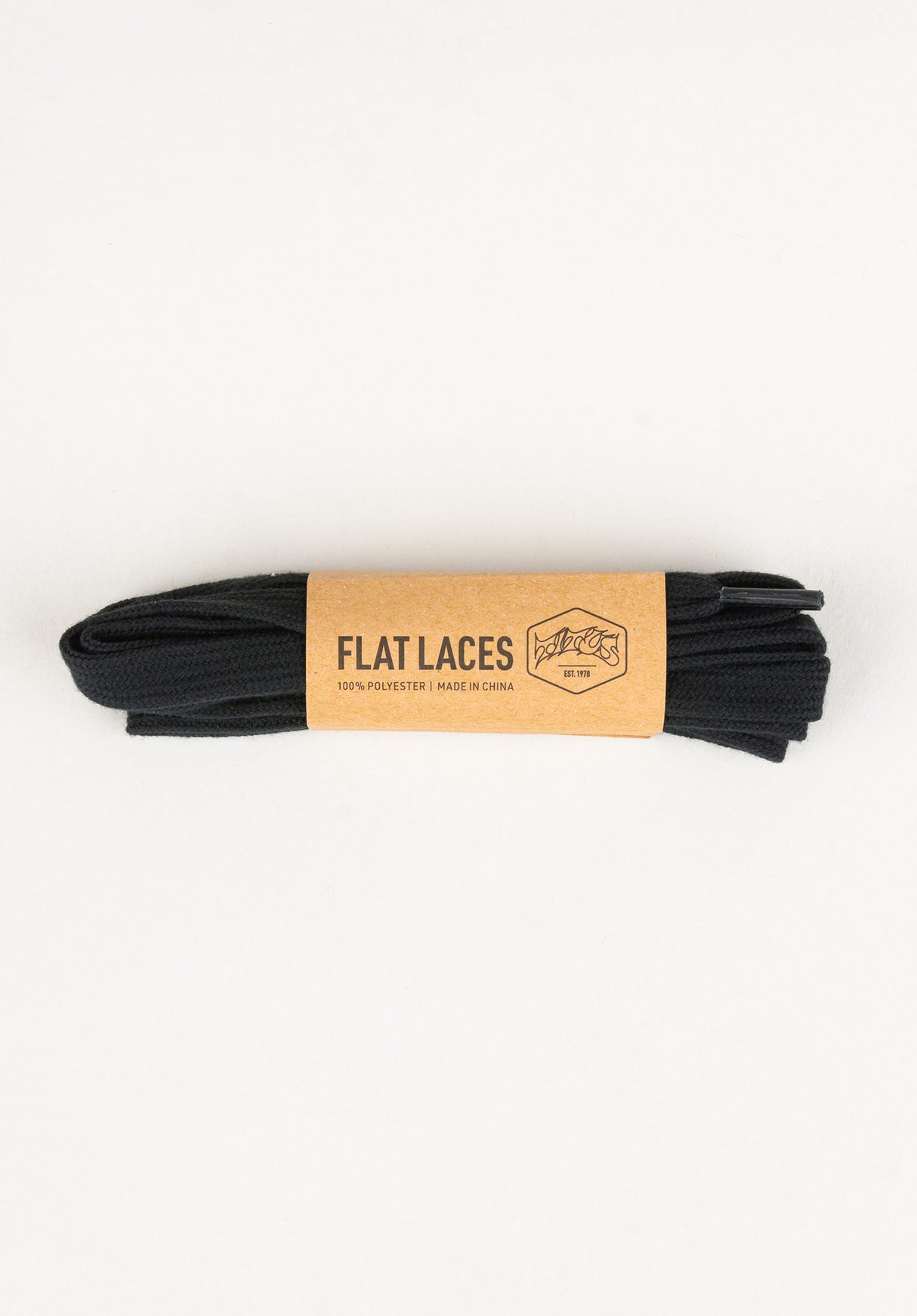 Flat Laces black Vorderansicht