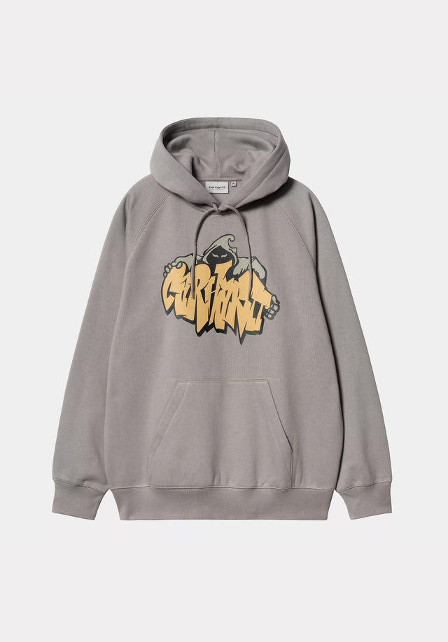 Hooded Yute Sweat mistygrey Vorderansicht