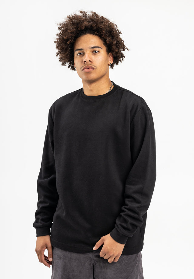 Raw-Longsleeve black Vorderansicht