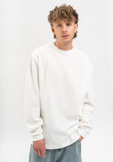 Raw-Longsleeve offwhite Vorderansicht