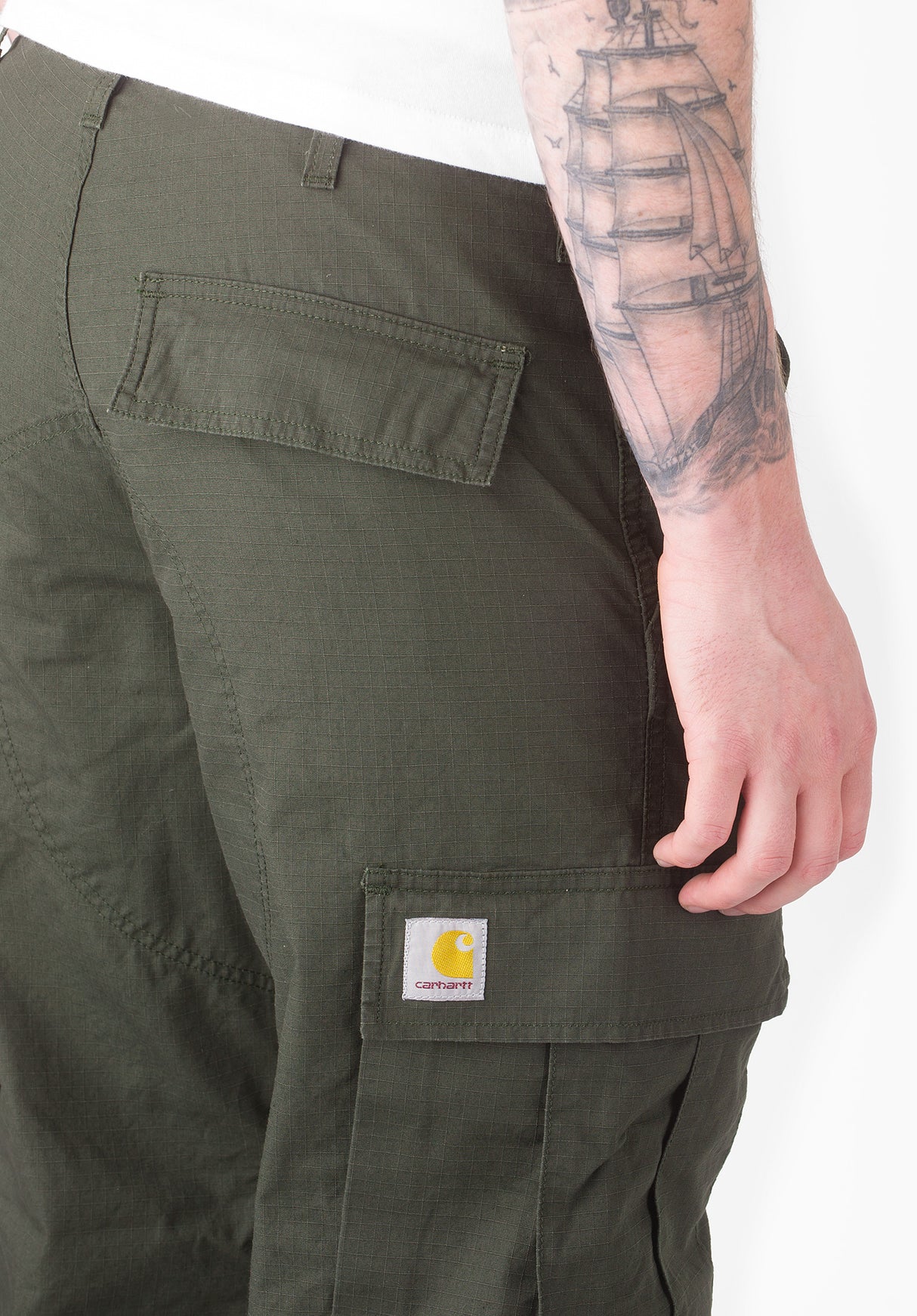 Regular Cargo Pant cypress-rinsed Closeup1