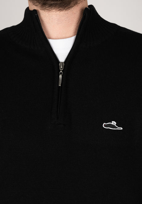 Carlos 1/4 Zip black Rückenansicht