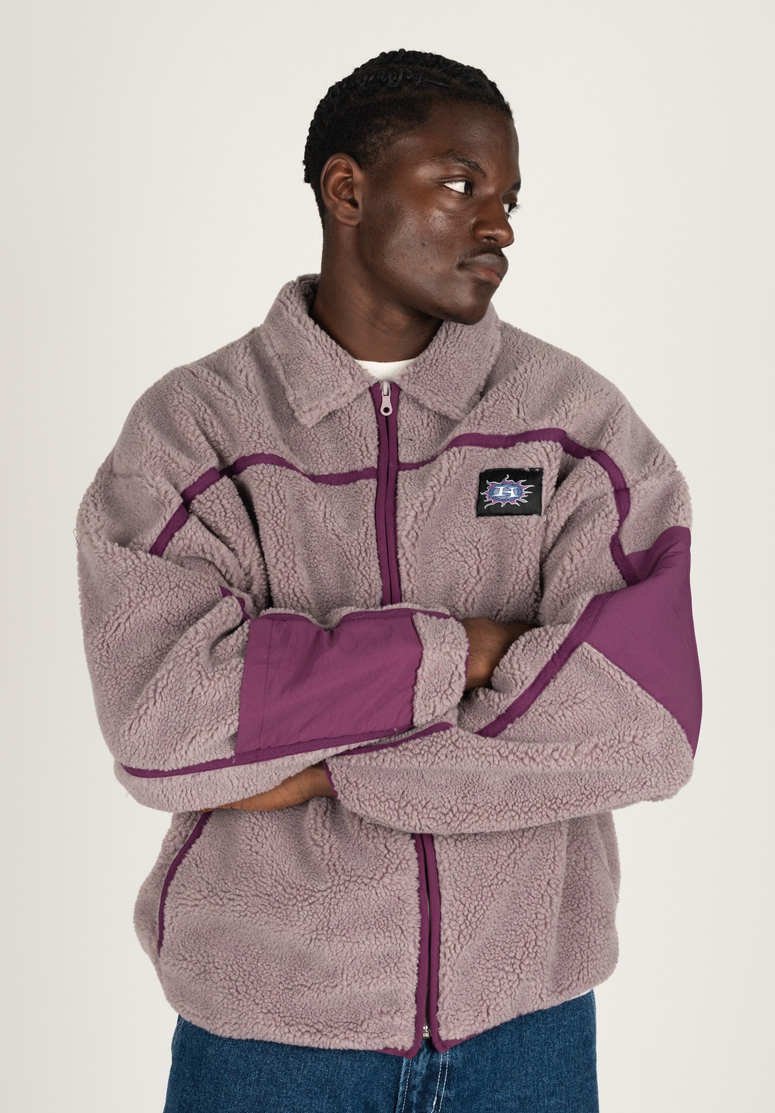 Light purple north face fleece online