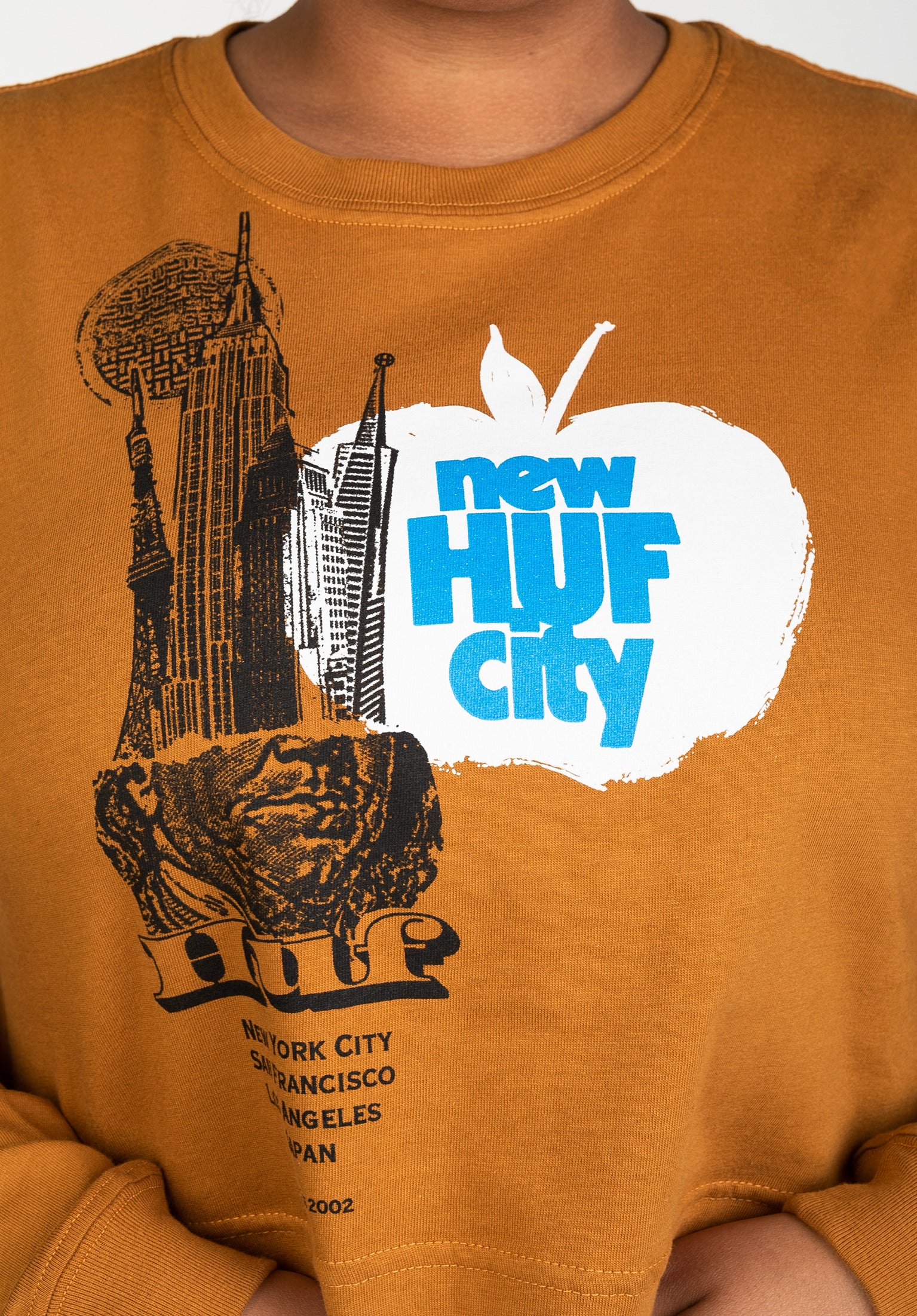 The City HUF Longsleeve in burntorange voor Dames TITUS