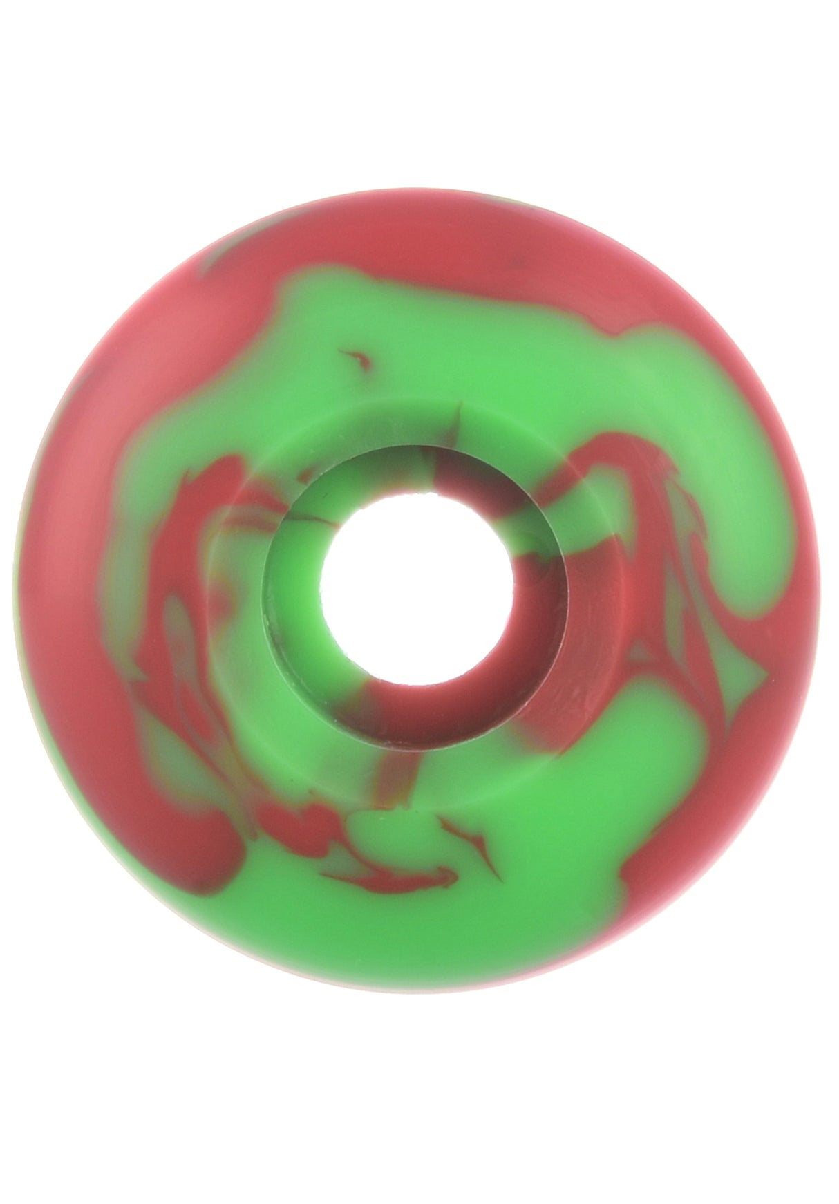 K-9 80's Street Wheels 95a red - green swirl Close-Up2