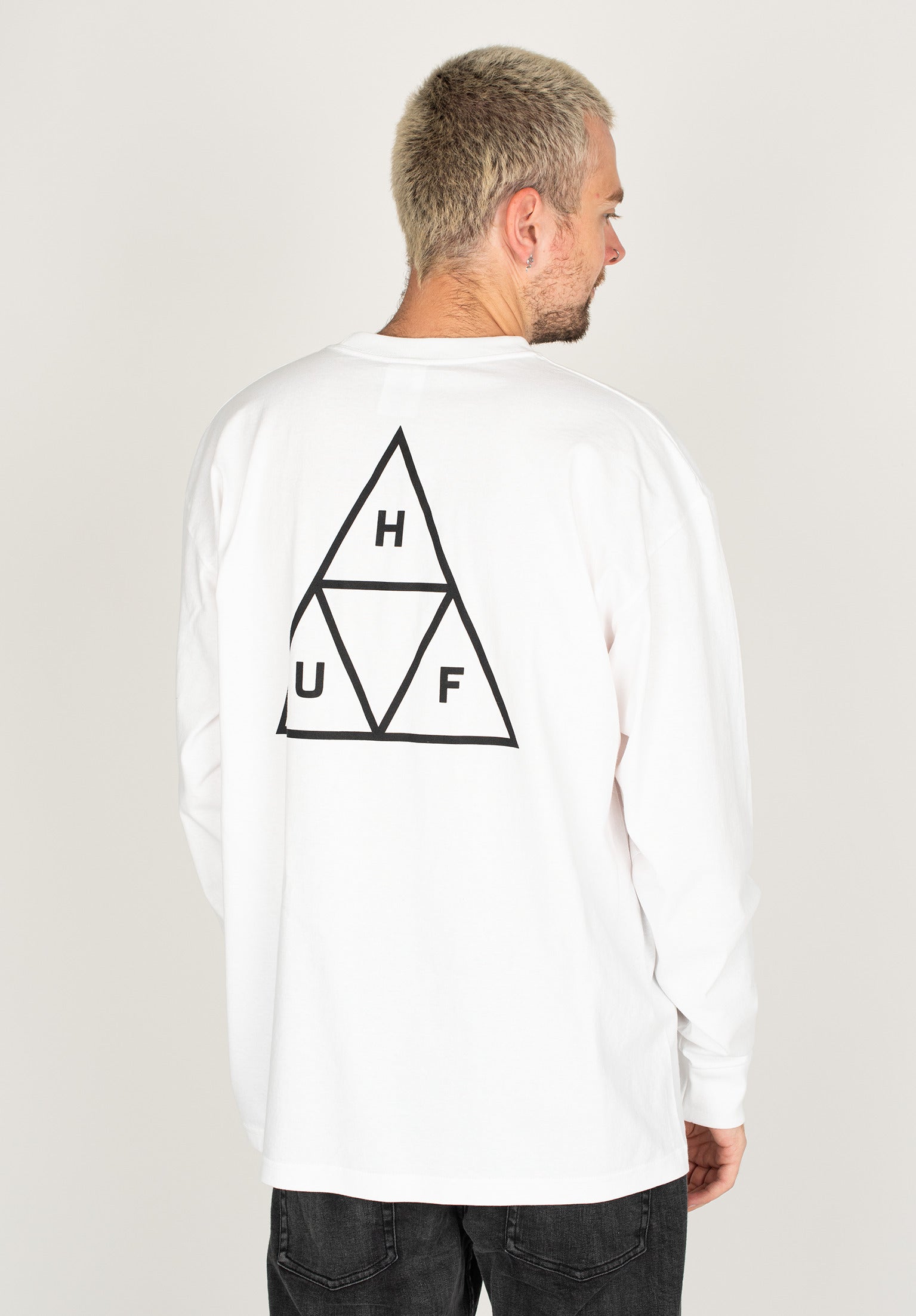 Set Triple Triangle HUF Longsleeve in white for Men TITUS