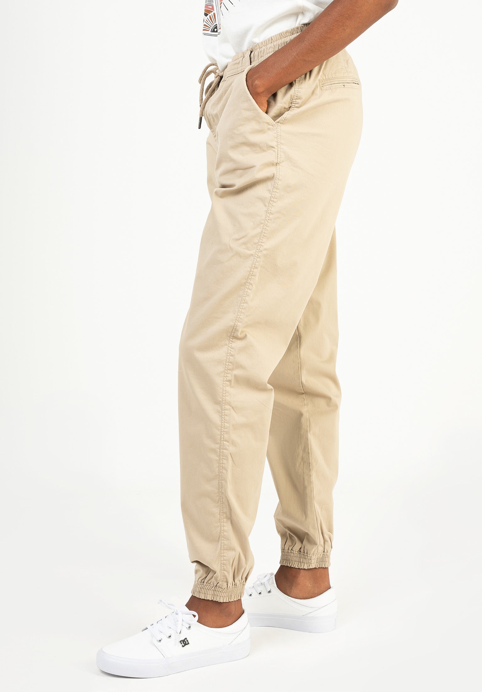 Pantalon toile hotsell beige femme