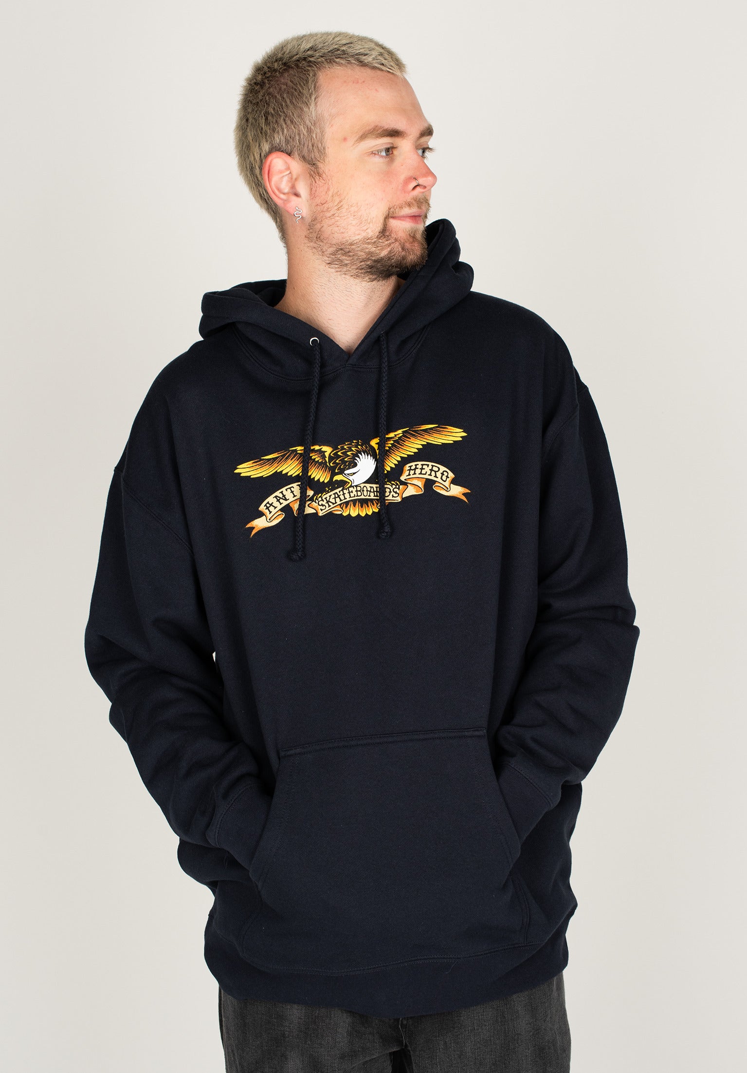 Eagle Anti Hero Hoodie in navy black multi for Men TITUS