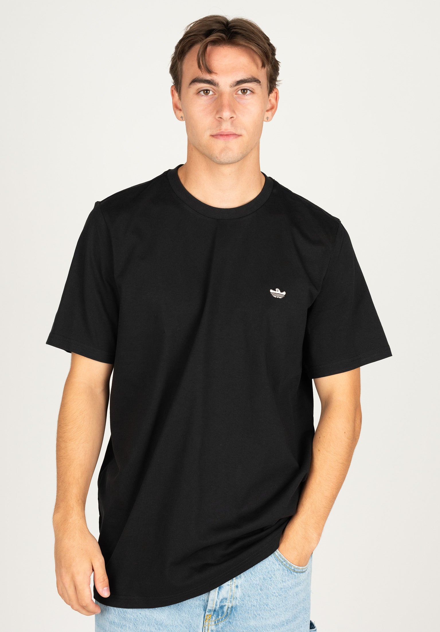 Black adidas shirt men best sale