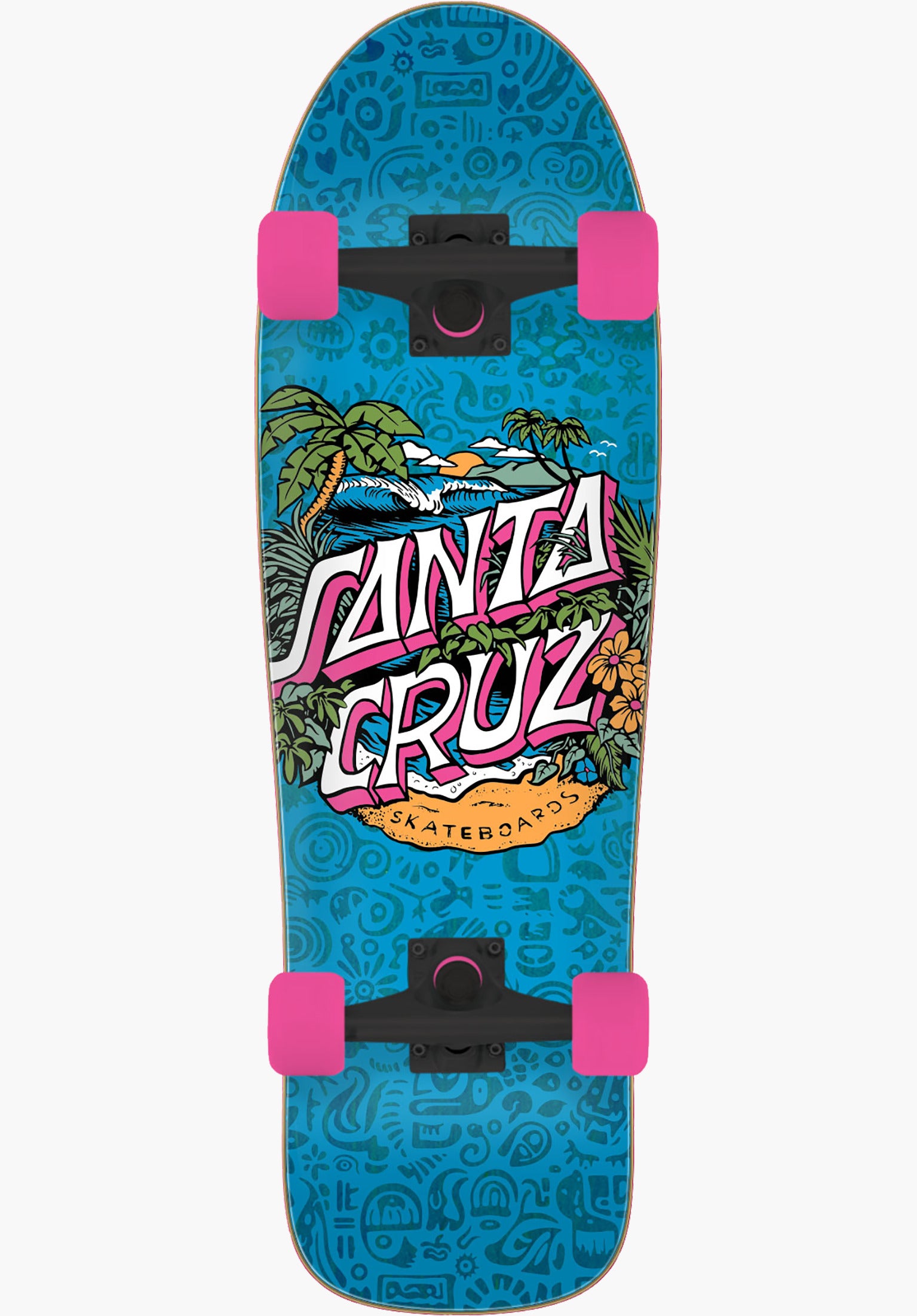 Aloha Dot Shaped Santa Cruz Cruiser Complete in blue TITUS