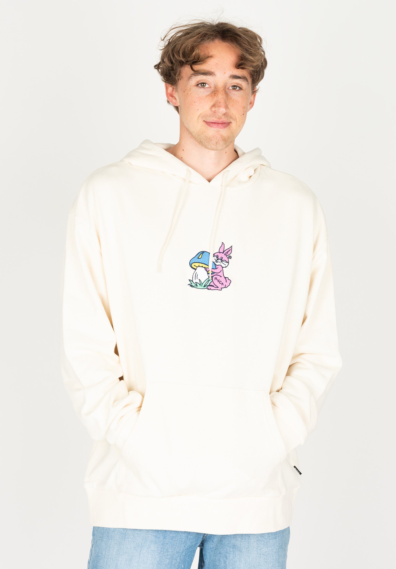 Rvca hot sale white hoodie