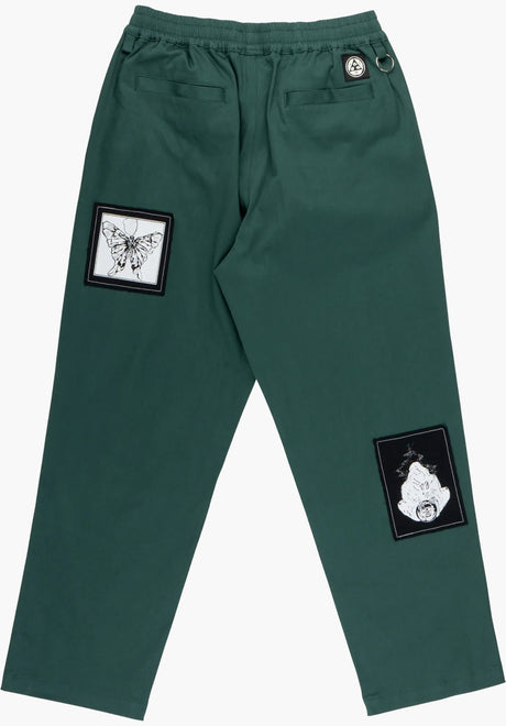 Volume Elastic Pants w/ Patches evergreen Rückenansicht