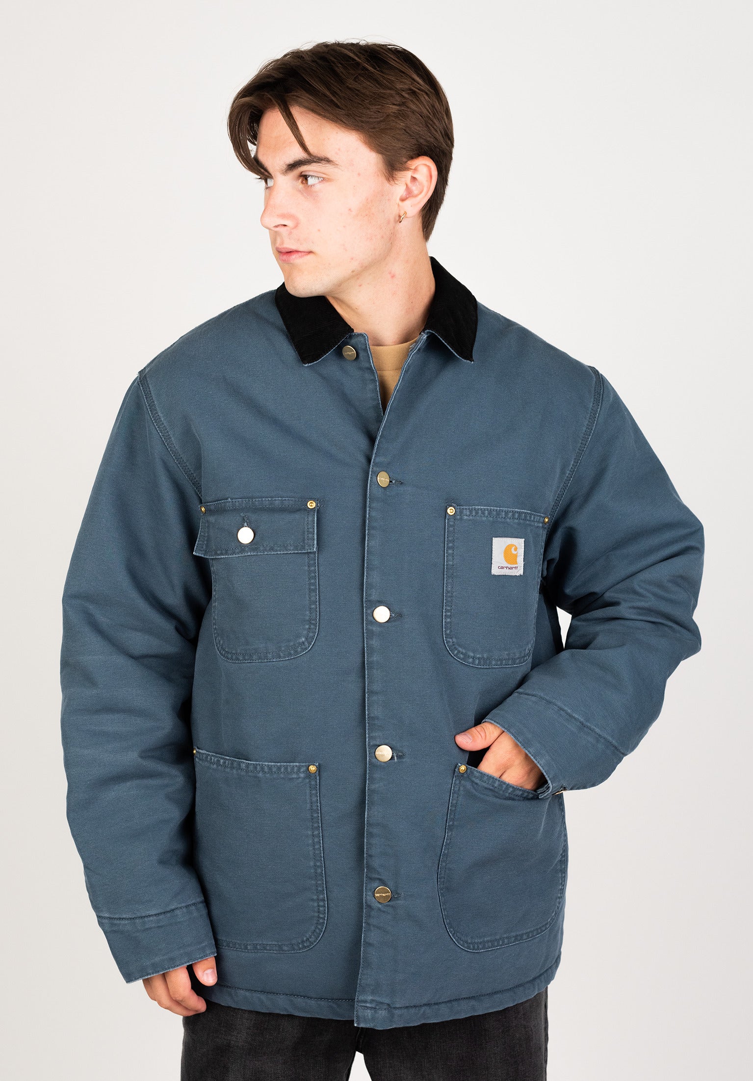 OG Chore Coat Carhartt WIP Winter Jackets in ore blackagedcanvas for Men TITUS