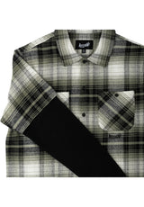 Lair Woven Plaid Thermal olive Close-Up1