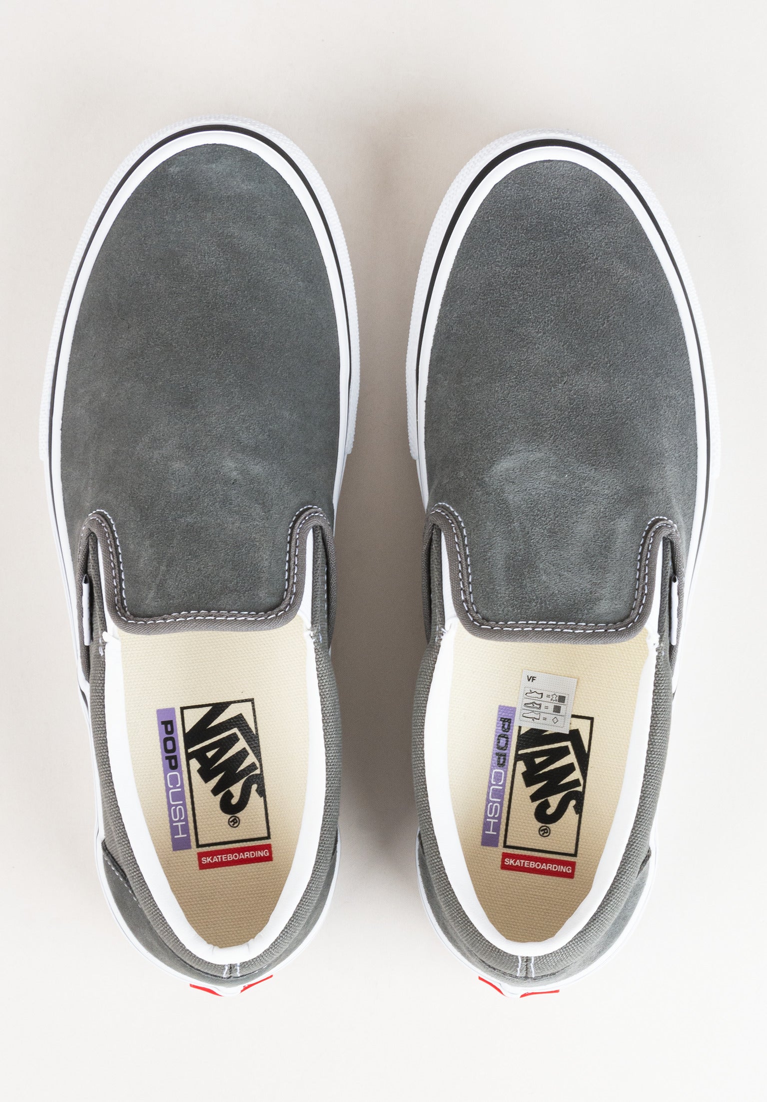 Skate Slip On Vans Schoen heren in pewter white voor Heren TITUS