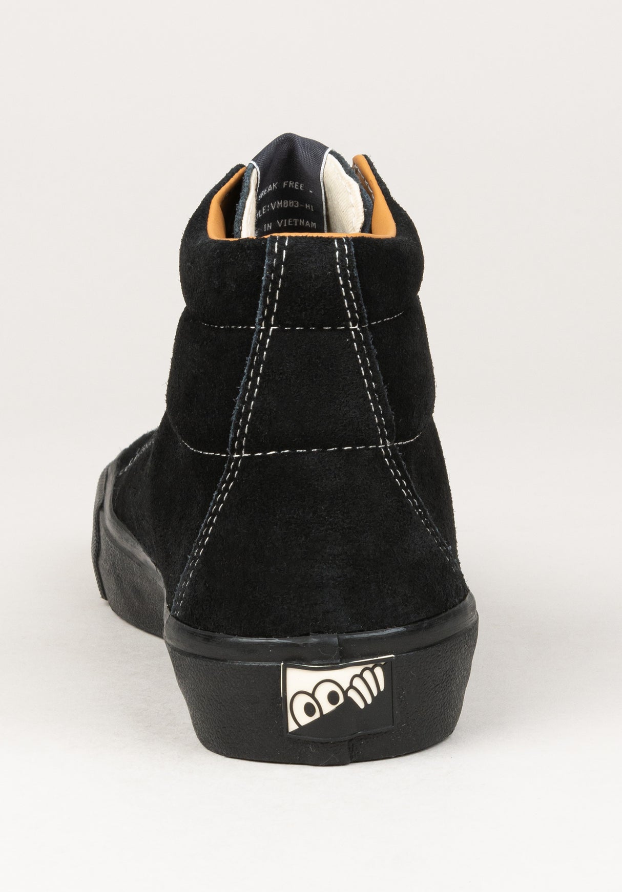 VM003 Suede Hi black-black-white Seitenansicht