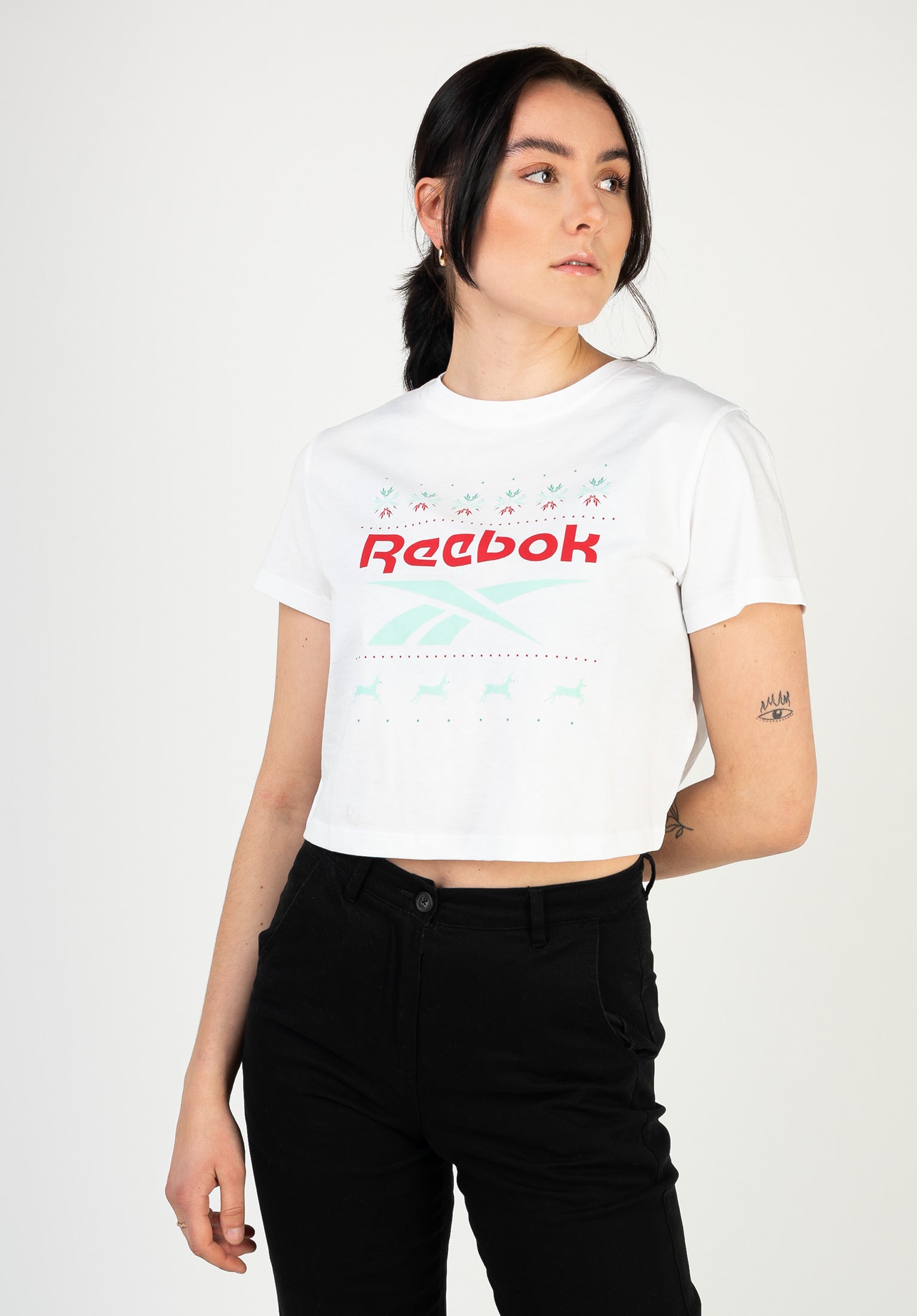 Reebok shirts shop womens white