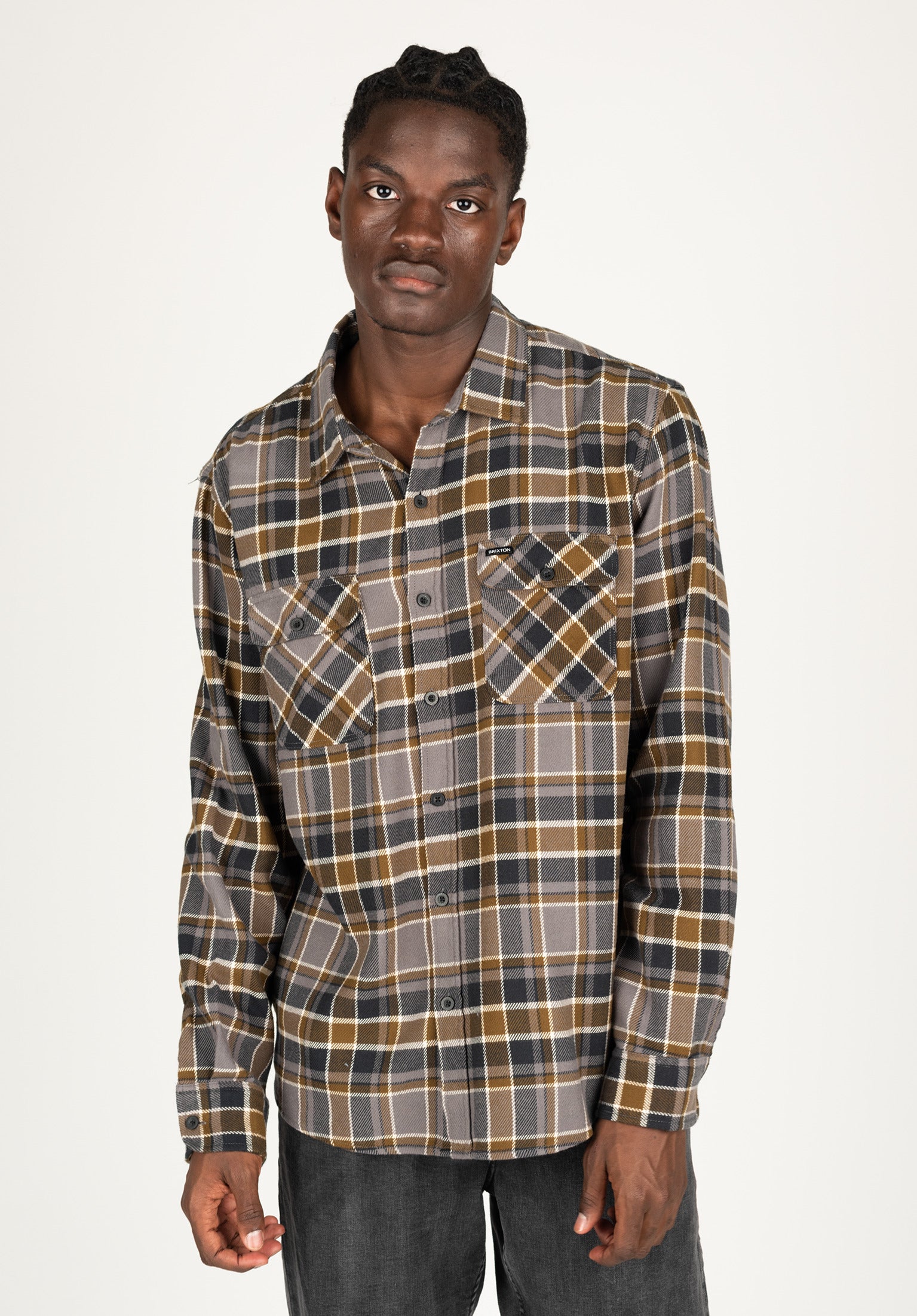 Like New Men's Brixton selling Bowery Flannel - Medium