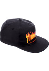 Flame Embroidered Snapback black Close-Up2