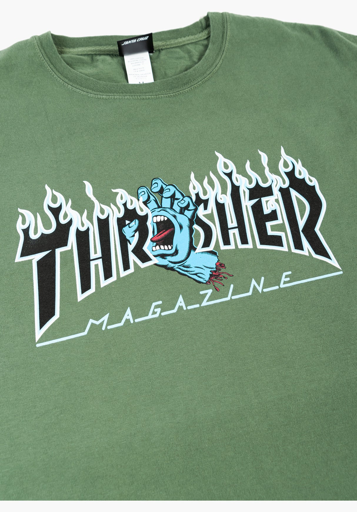 Thrasher Screaming Flame Girl moss Close-Up1