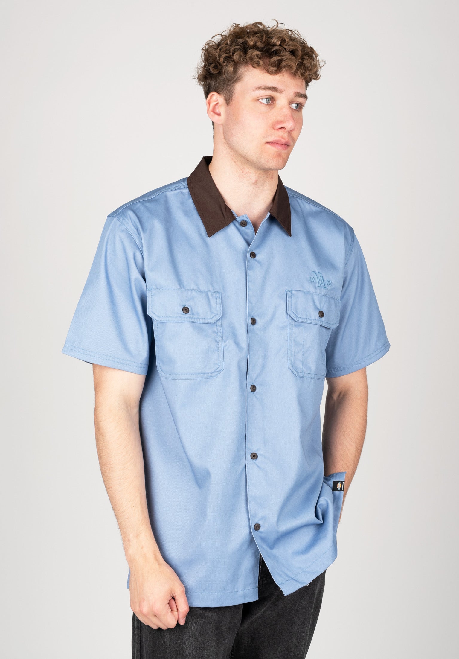 Dickies short sleeve button on sale up