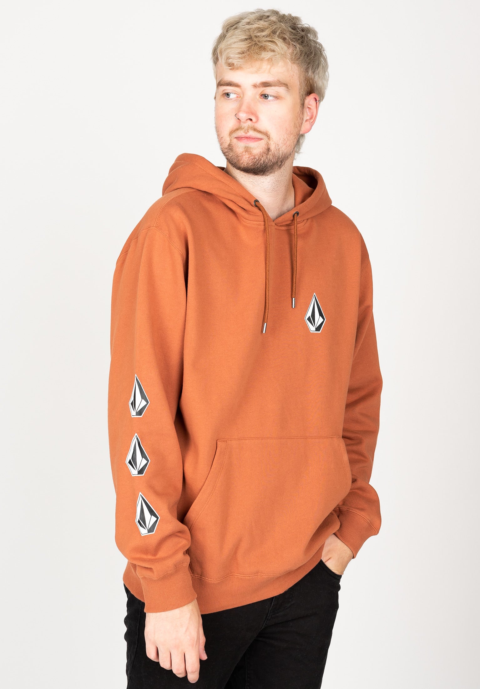 Iconic Stone PO Volcom Sweat capuche en mocha pour Homme TITUS