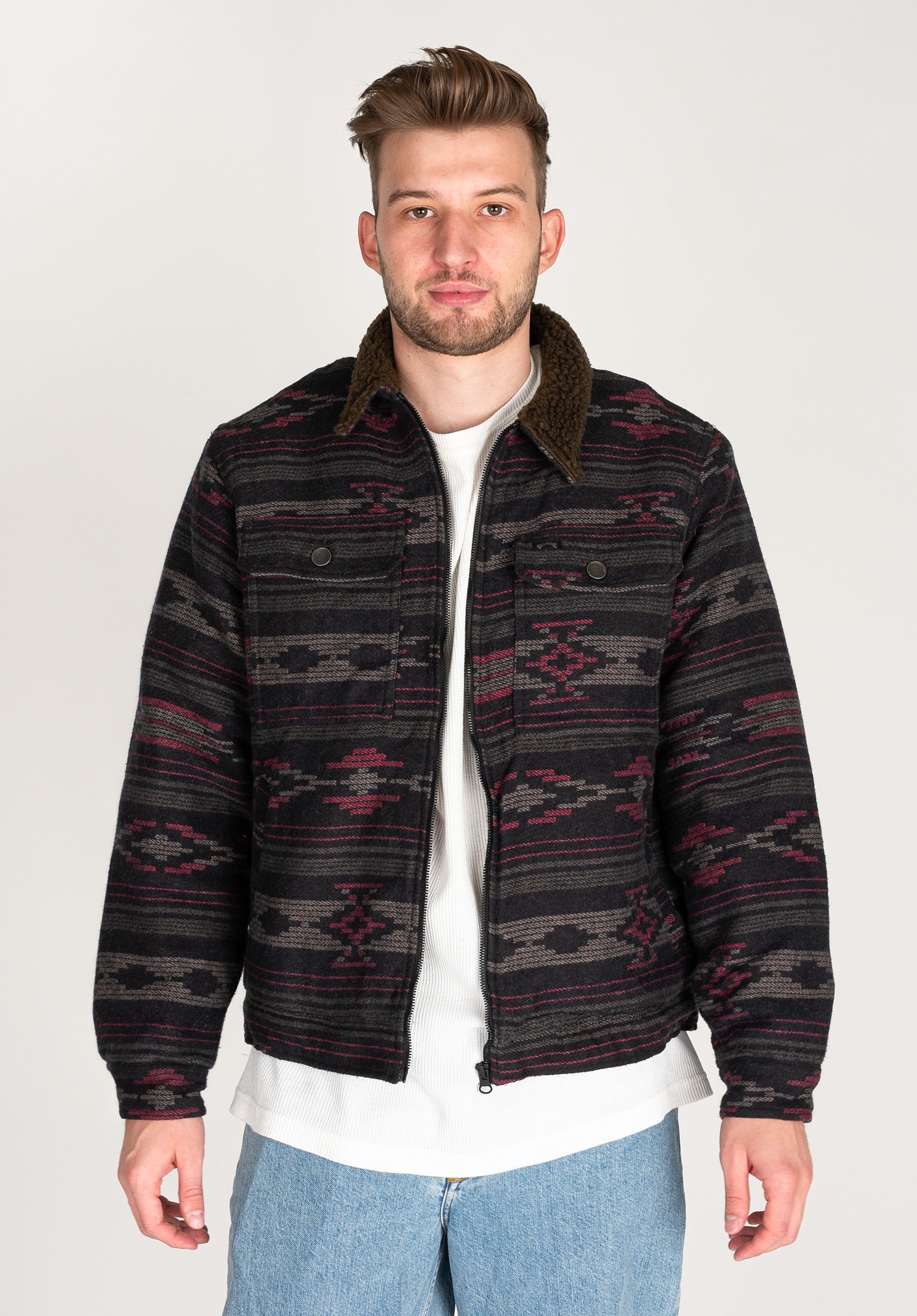 Barlow Sherpa Billabong Winter Jackets in navy for Men TITUS