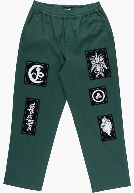 Volume Elastic Pants w/ Patches evergreen Vorderansicht