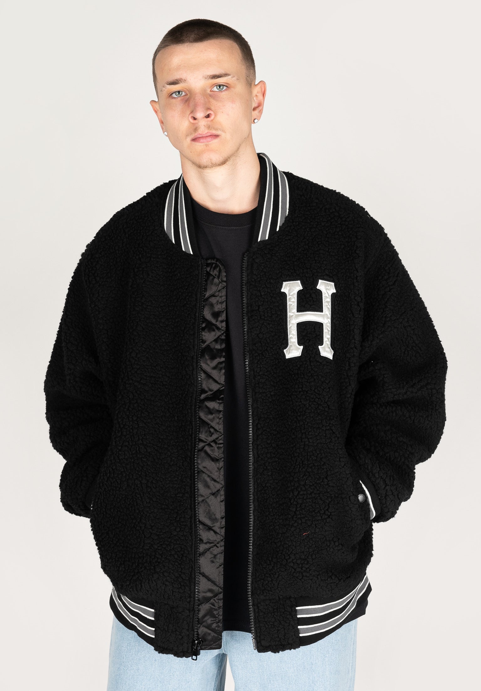 Pill sherpa hotsell varsity jacket