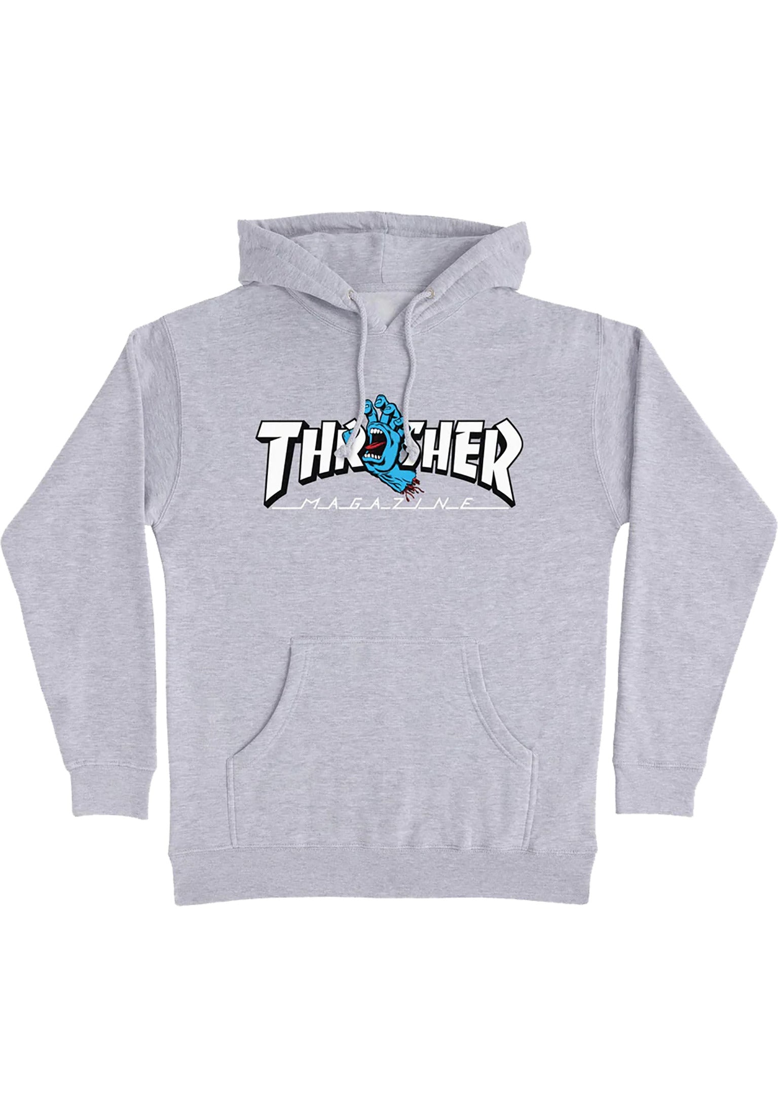 Thrasher Screaming Logo Santa Cruz Hoodie in grey heather for c TITUS