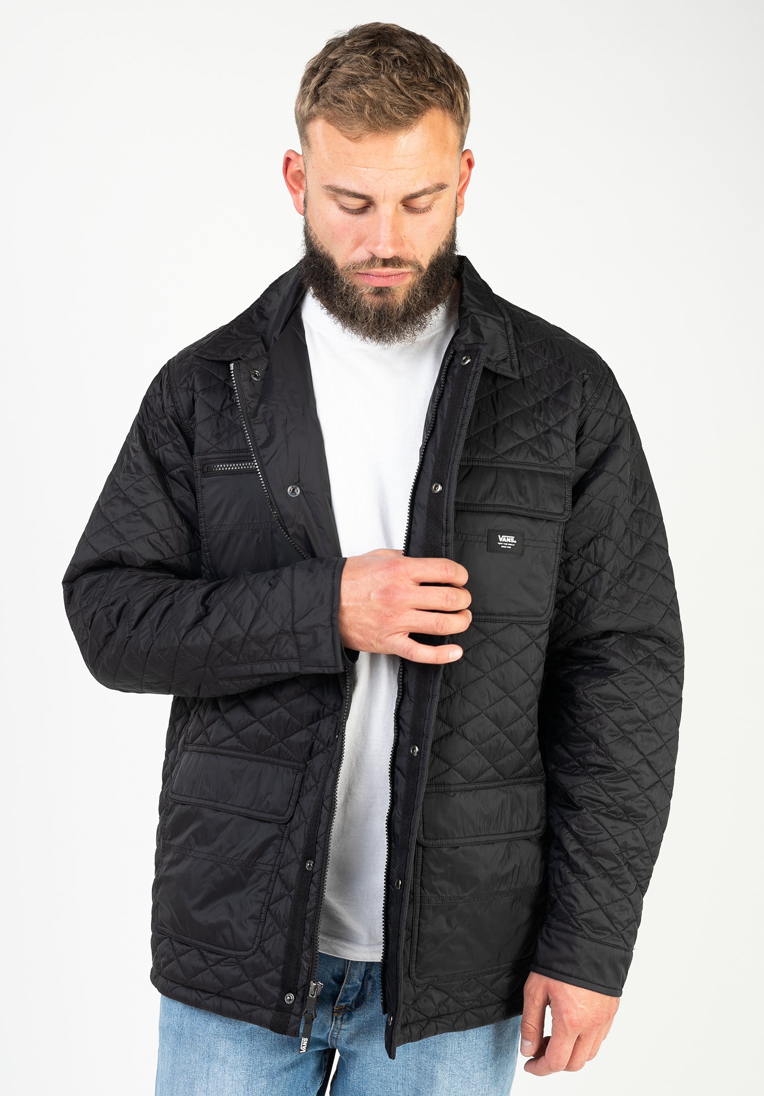 Vans black hot sale jacket mens