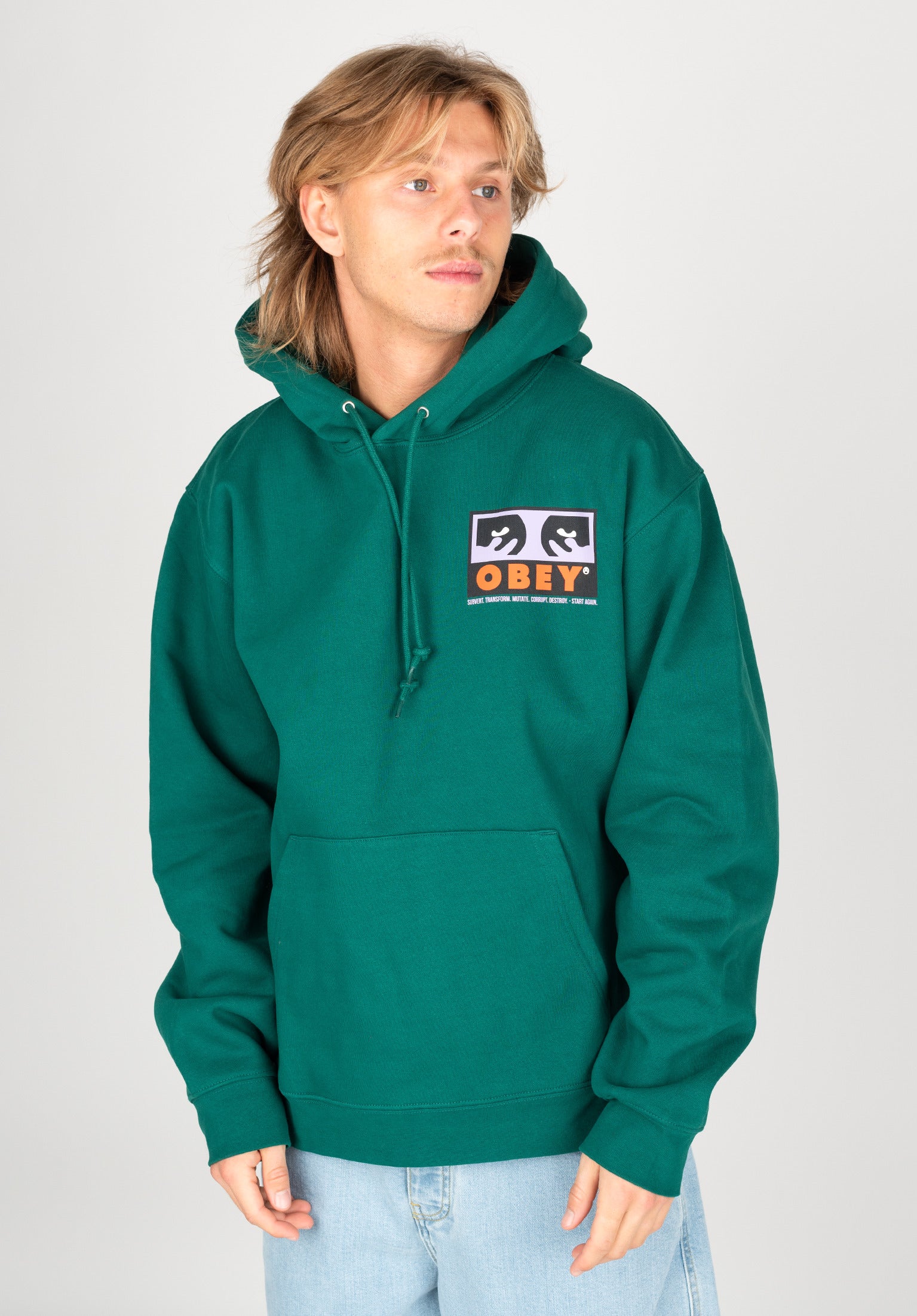 Subvert OBEY Hoodie in adventuregreen for Men TITUS