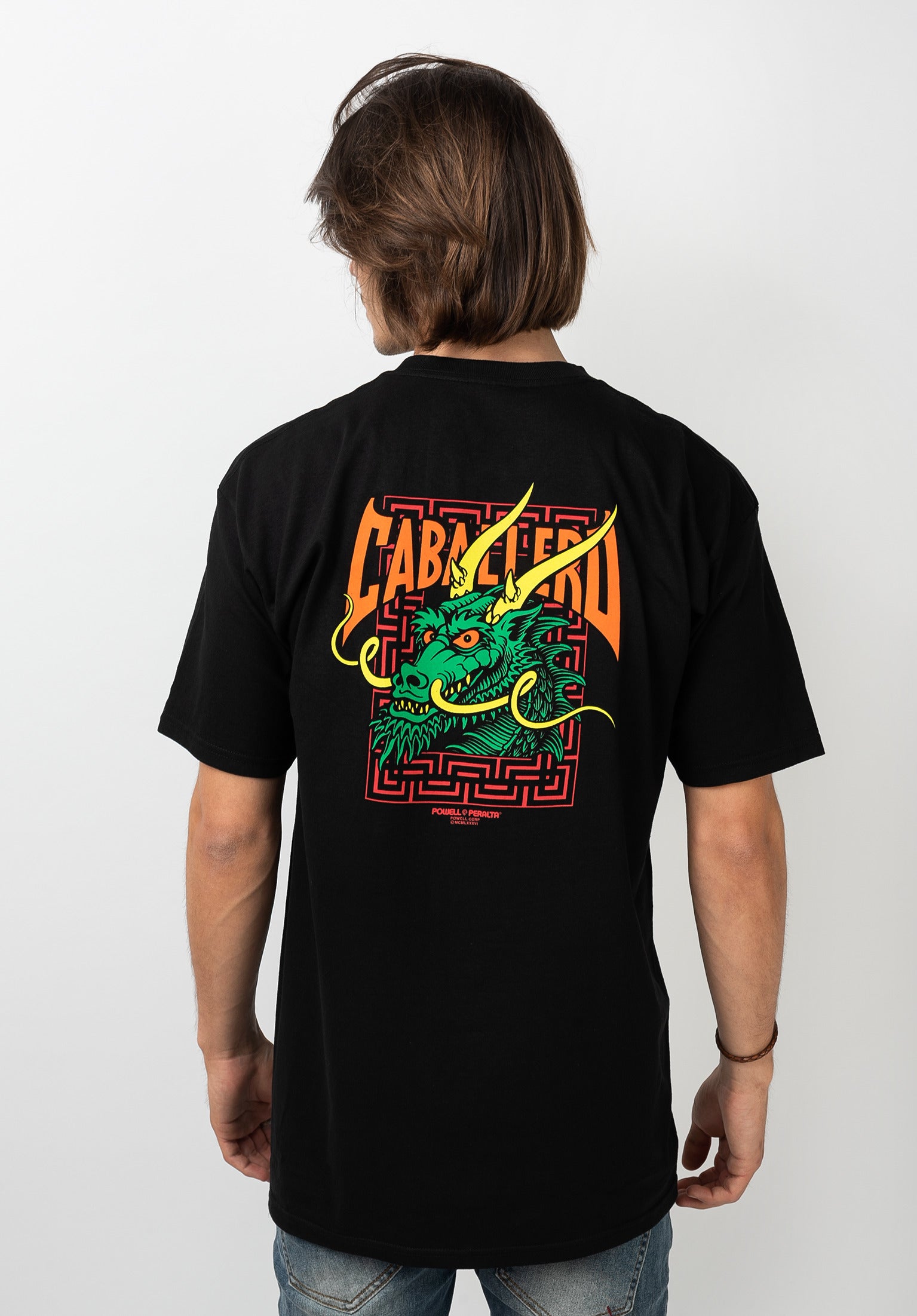 Caballero Street Dragon II Powell Peralta T shirt in black per c TITUS