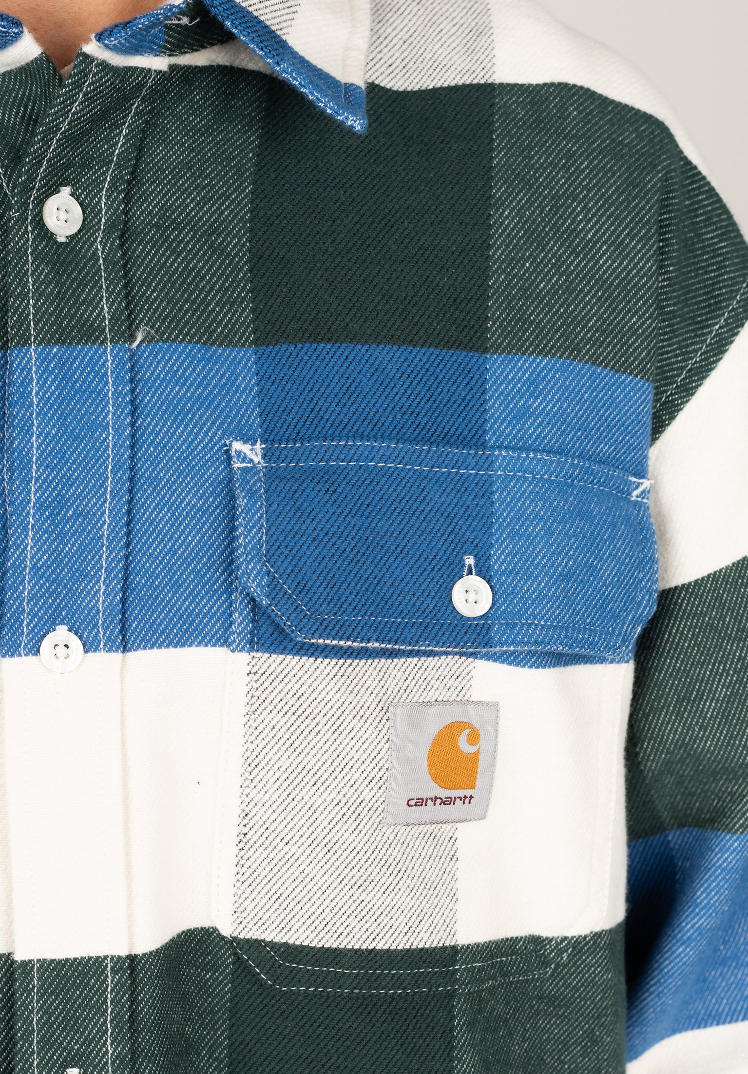 Lyman Carhartt WIP Shirt-Longsleeve in lymancheck-discoverygreen