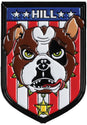 Franky Hill Bulldog Lapel Pin multicolored Vorderansicht