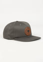 Leather Label Snapback grey Vorderansicht