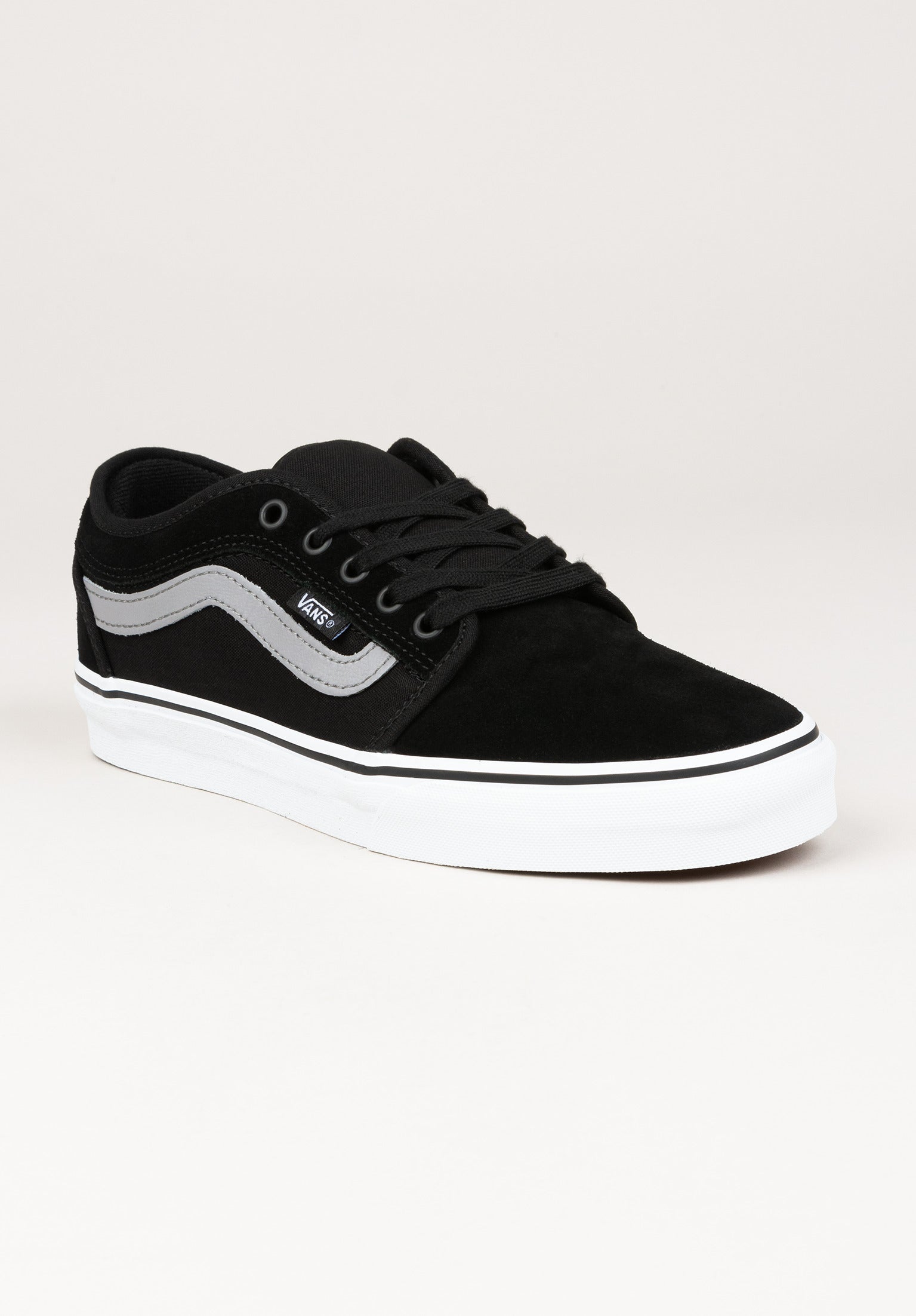 Chukka Low Sidestripe Vans Mens Shoes in black grey white for Men TITUS