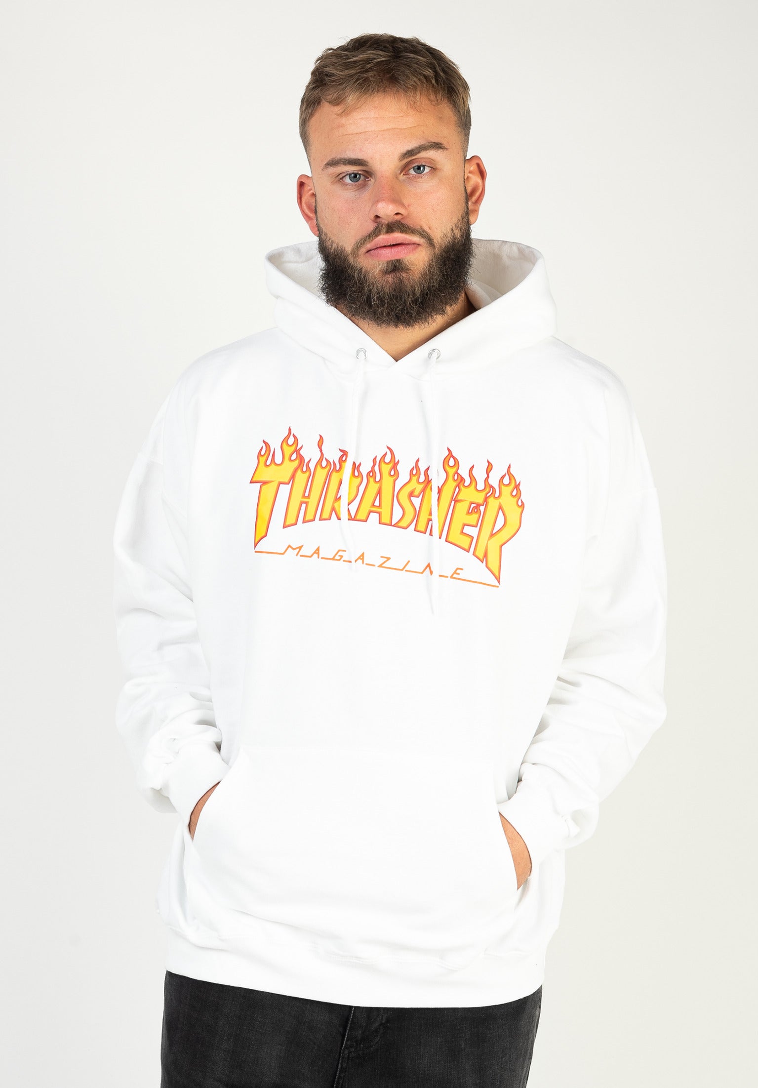 Flame Thrasher Hoodie in white for c TITUS