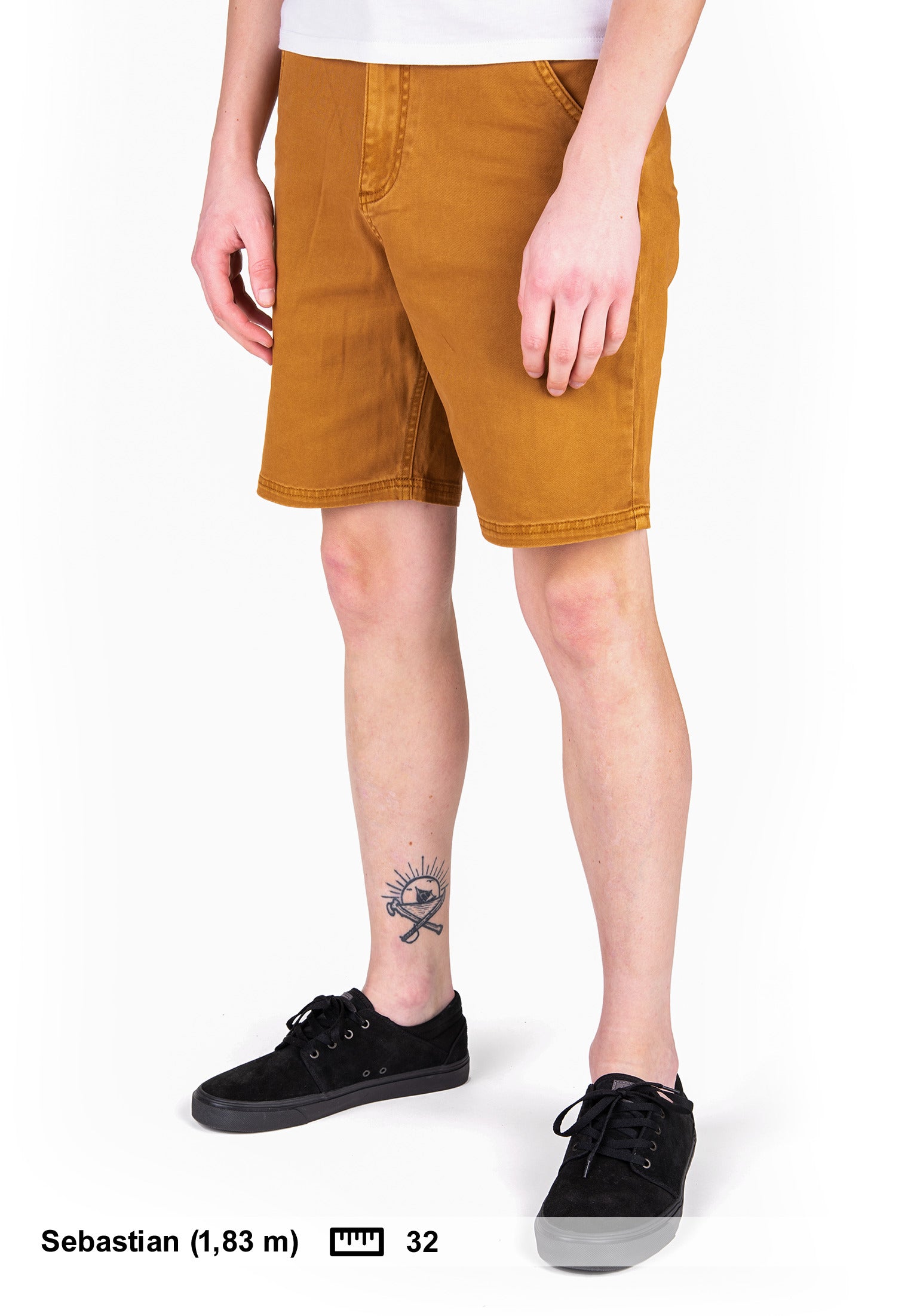 Mens cut off hot sale chino shorts