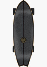 Inferno Hand Shark Carver Surf Skate black Rückenansicht