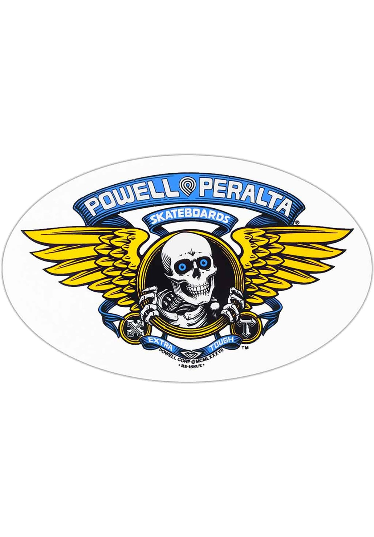 Winged Ripper 6.5" Sticker blue Vorderansicht