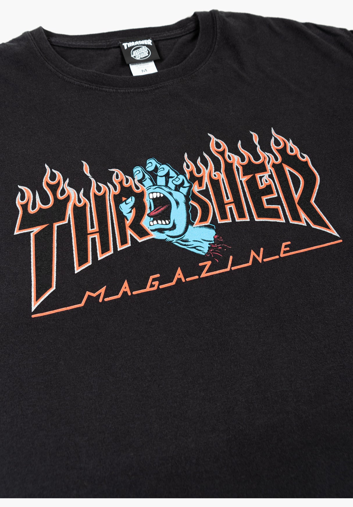 Thrasher Screaming Flame Girl pigment-black Close-Up1