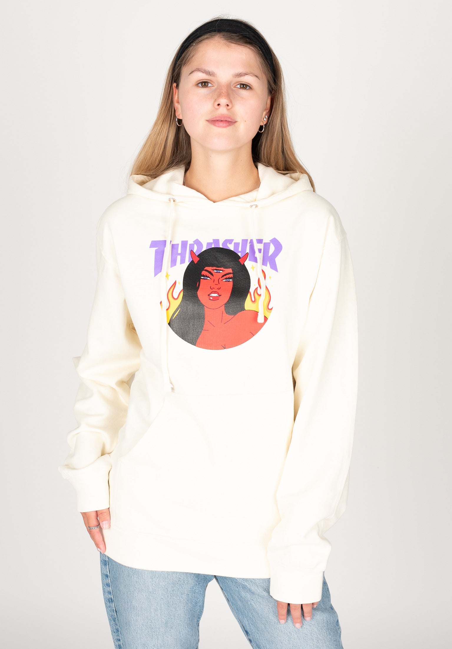 White thrasher 2025 hoodie women's