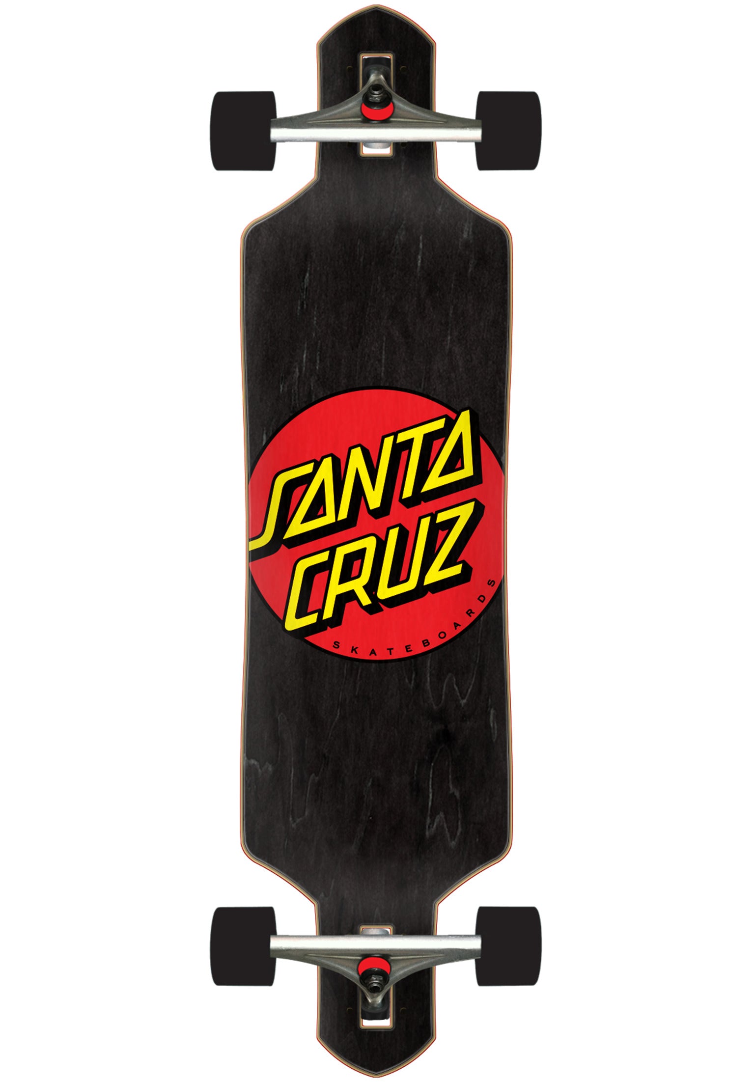 Classic Dot Drop Thru Santa Cruz Longboard Complete in black TITUS